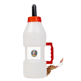 Calf Feeding Bottle 2.5L with Rubber Nipple and Handle | Heavy Duty Livestock Milk Feeder for Cow Buffalo Goat Sheep Dairy Farm Use, Pack of 1