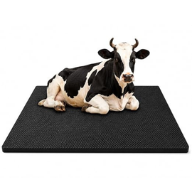 Cow Mat 8x5 Ft 30mm Thick EVA Rubber Flooring Mat for Dairy Farm, Anti Slip Waterproof Buffalo & Cattle Mat, Heavy Duty Livestock Bedding Sheet, Black