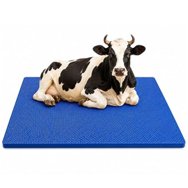 Cow Mat 8x5 Ft 30mm Thick EVA Rubber Flooring Mat for Dairy Farm, Anti Slip Waterproof Buffalo & Cattle Mat, Heavy Duty Livestock Bedding Sheet, Blue