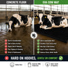 Cow Mat 8x5 Ft 30mm Thick EVA Rubber Flooring Mat for Dairy Farm, Anti Slip Waterproof Buffalo & Cattle Mat, Heavy Duty Livestock Bedding Sheet, Black