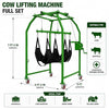 Cow Lifting Machine Full Set with Heavy Duty Gearbox, 1000kg Capacity Animal Lifting Machine, Mild Steel Cattle Standing Assist Hoist for Cow Buffalo Rehabilitation and Handling